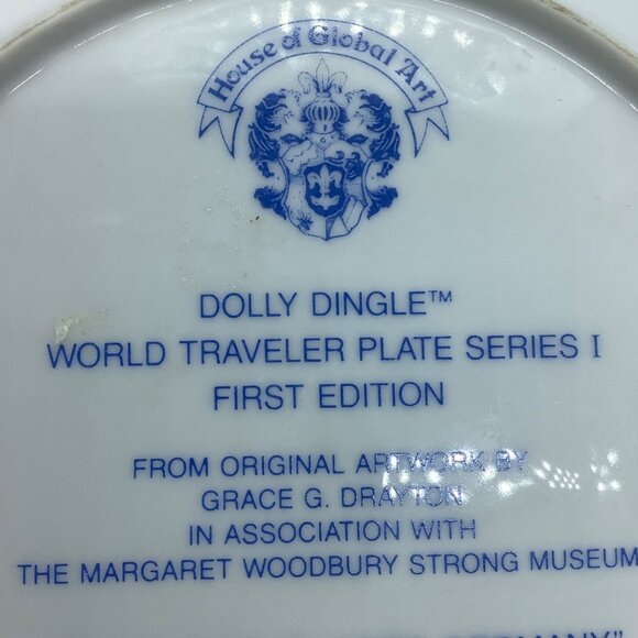 Vtg 1981 Dolly Dingle Visits Germany Collector Plate Grace Drayton Artwork 8.5" - Picture 8 of 9